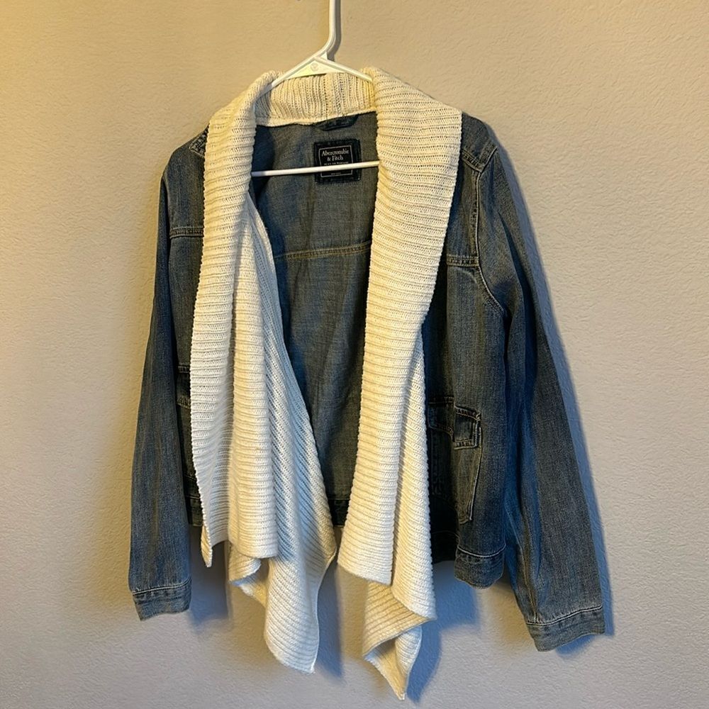 Abercrombie & Fitch  Jeans Jacket with collar Sz XL